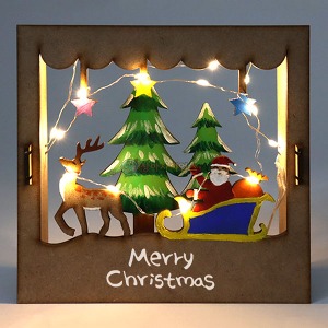 크리스마스 LED 액자 박스(산타)(1인용 포장)